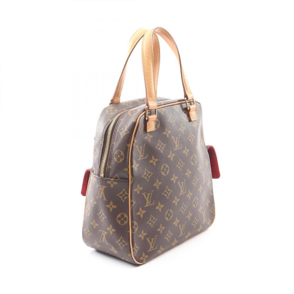Louis Vuitton Excentricite Canvas Handbag Brown Leather Monogram Brown
